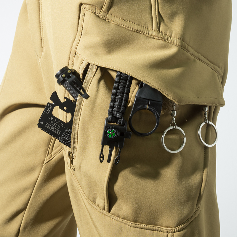 남성용 탄성 샤크스킨 봄 가을 시티 카고 바지 하이킹  - Fishing Pants Waterproof 리뷰 및 가격