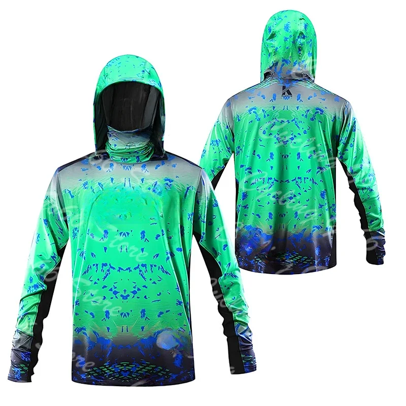 남성용 3D 프린트 후드형 낚시 셔츠, 폴리에스터 소재 - Fishing Shirt Uv Protection 리뷰 및 가격